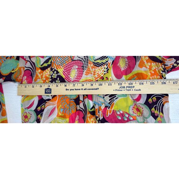 Boden Paisley Mini Dress Multicolor Orange 3/4 Sleeves Twee Bohemian Summer 2 - Picture 7 of 9